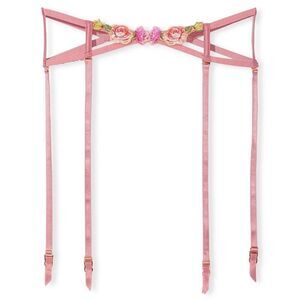 Victorias Secret Very Sexy Rose Embroidered Garter Belt